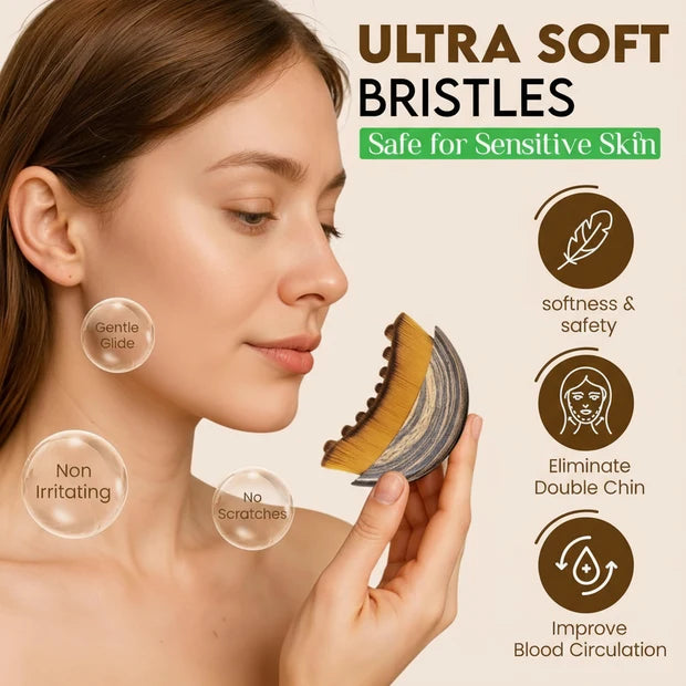 Lymphatic Contour Face Brush, Reduce Puffiness, Define Jawline & Boosts Skin Glow