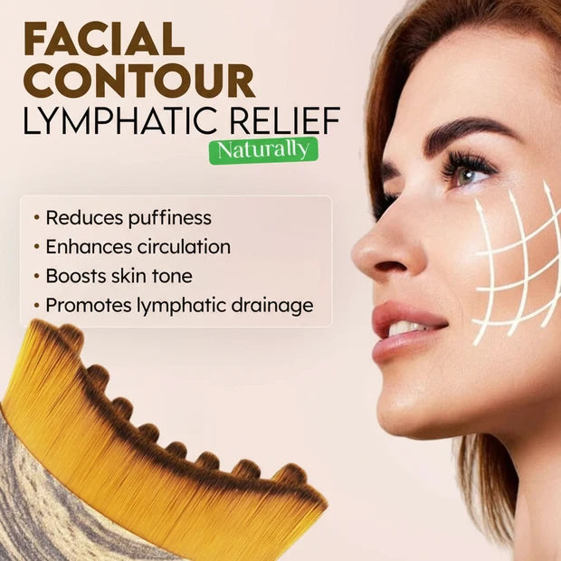 Lymphatic Contour Face Brush, Reduce Puffiness, Define Jawline & Boosts Skin Glow