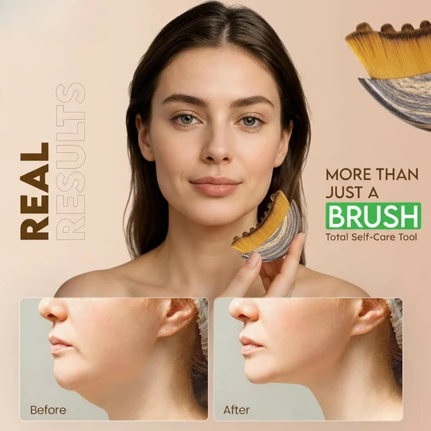 Lymphatic Contour Face Brush, Reduce Puffiness, Define Jawline & Boosts Skin Glow