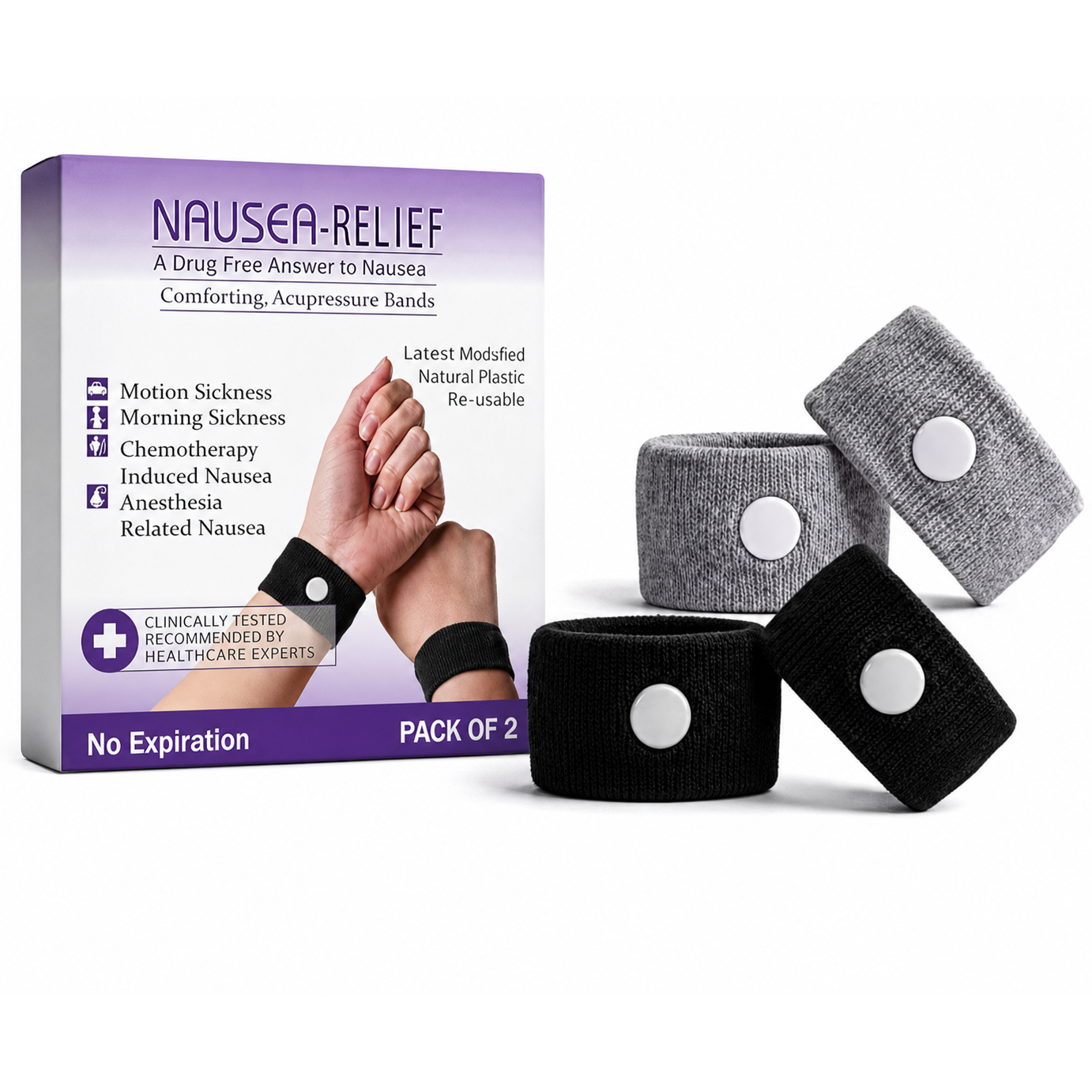 Elvoria™ Motion Sickness Band 1 Pair