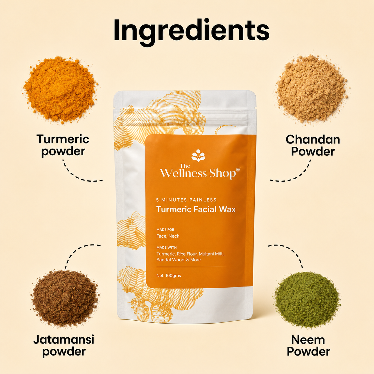 Elvoria™ Turmeric Facial Wax - 5 Minutes Painless Herbal Wax Powder