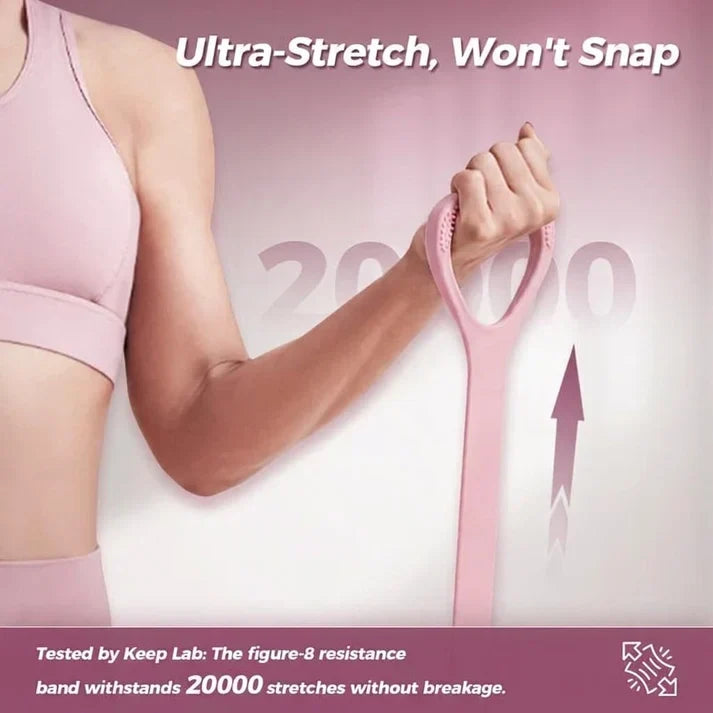 ELVORIA™ - Figure 8 Workout Resistance Band for Yoga